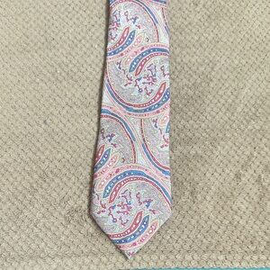 Liberty of London Red and Blue Paisley Tie